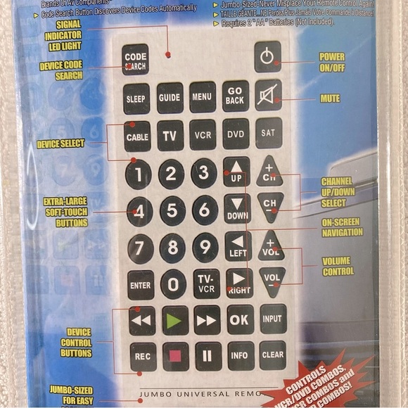 Jumbo Universal Remote Control - Picture 15 of 16